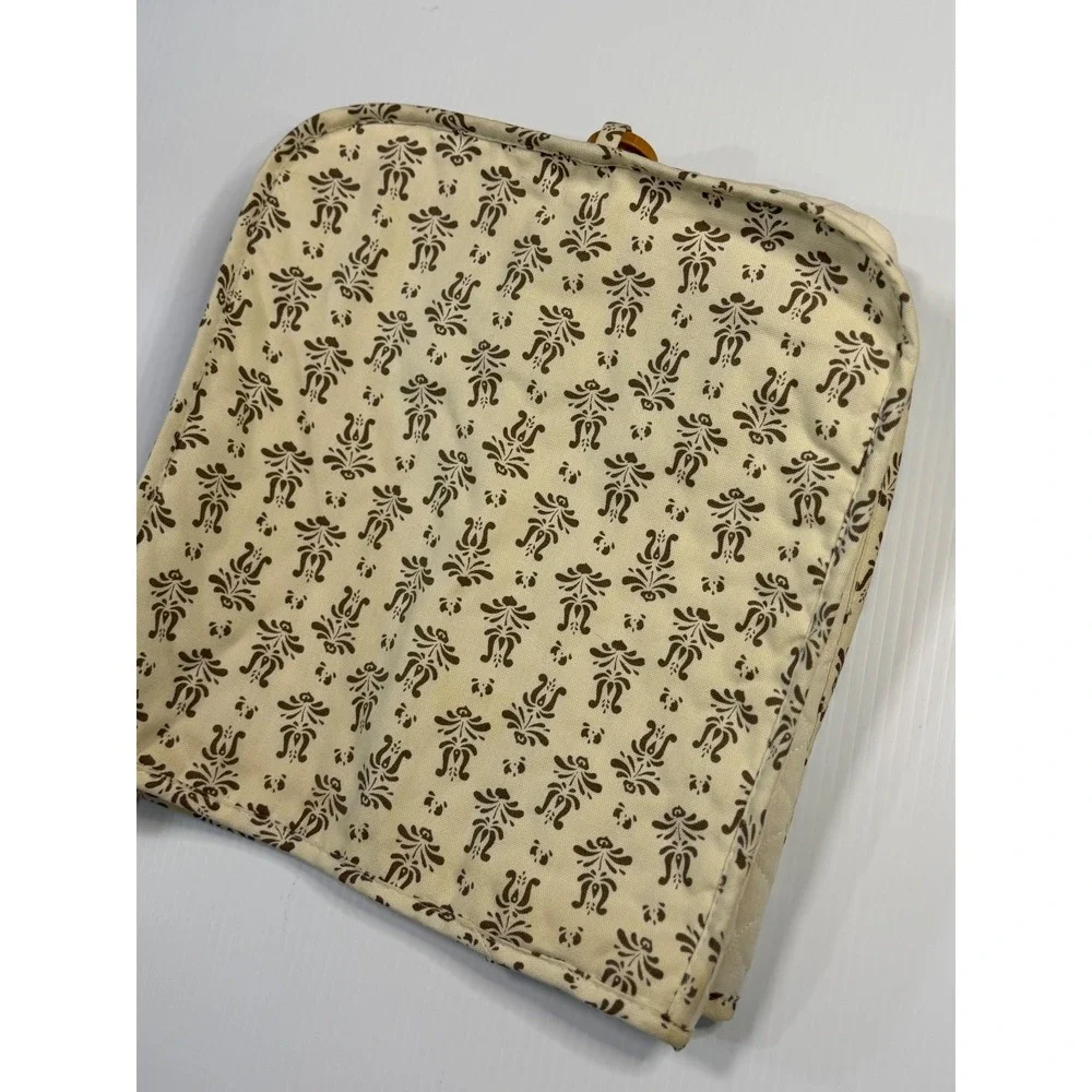 VTG Pfaltzgraff Village Toaster Cover Tan Brown Quilted Folk Art Kitchen Decor